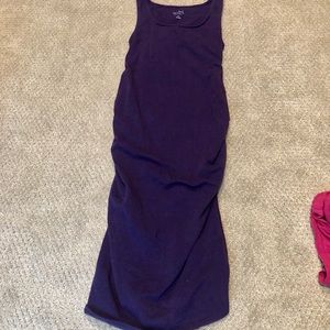 Sleeveless Fitted Purple Maternity Dress
